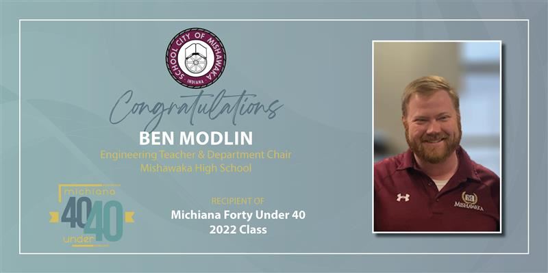 ben modlin is 2022 class Michiana forty under 40 recipient